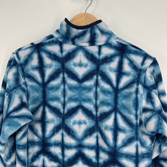 Patagonia Synchilla Snap T Fleece Jacket Shibori Diamond Tie Dye Pullover - Picture 6 of 8
